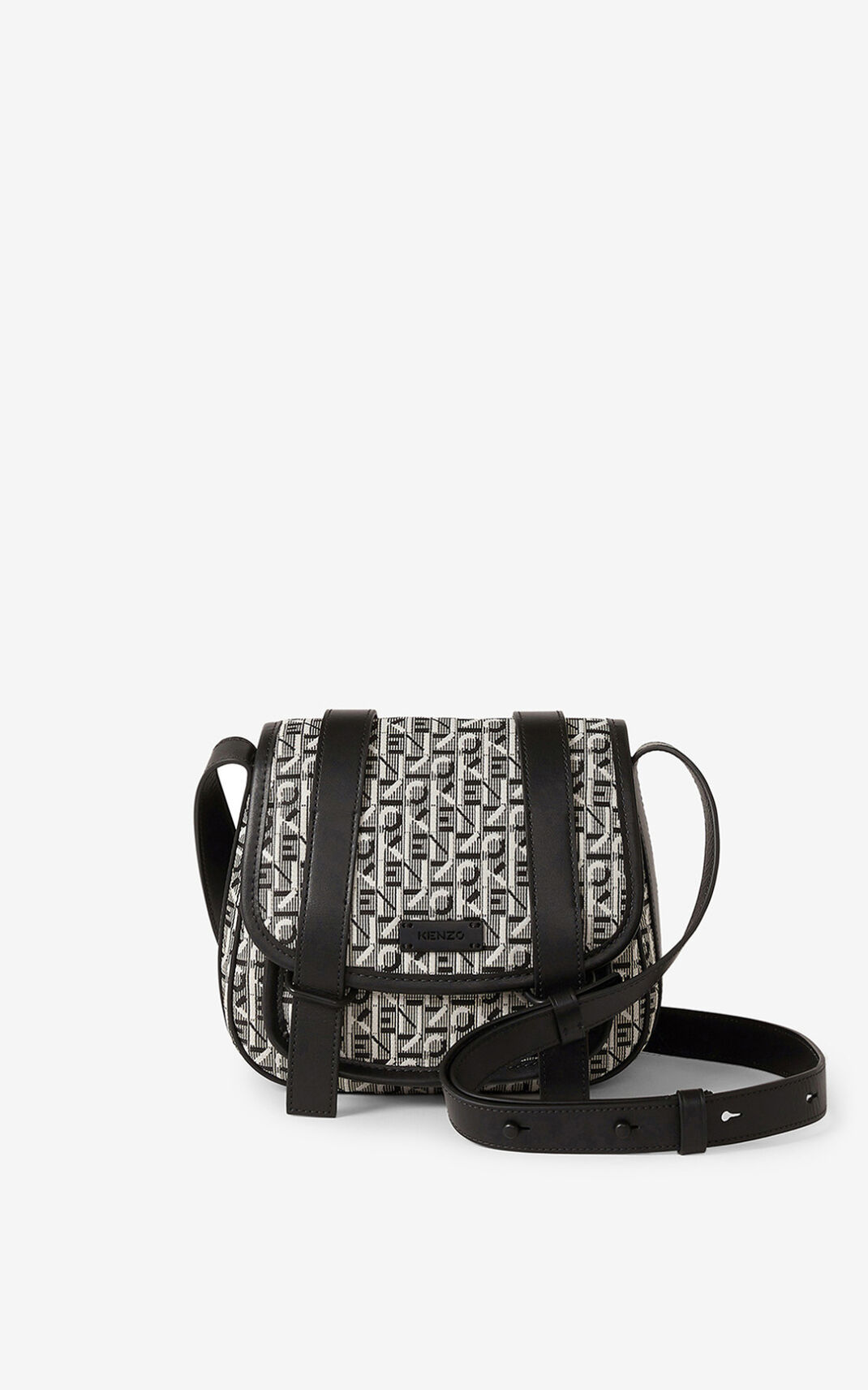 Kenzo Courier small jacquard メッセンジャーバッグ レディース グレー - ZSTRQE287